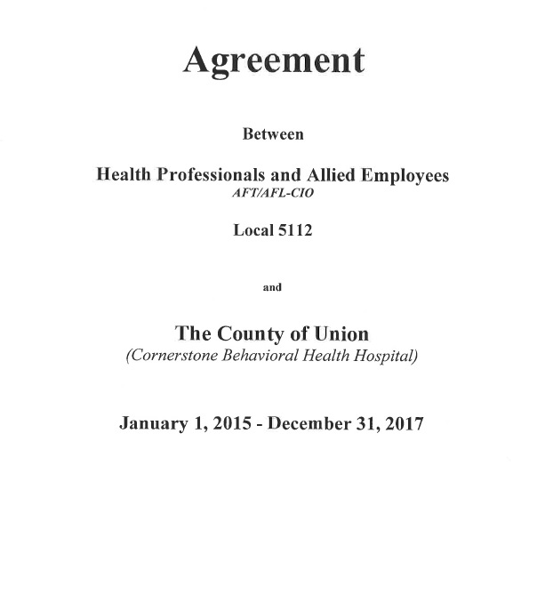 Local 5112 Collective Negotiations Agreement with Cornerstone Behavioral Health Hospital (January 1, 2022 - December 31, 2025)