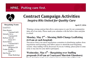 Contract Campaign Activities