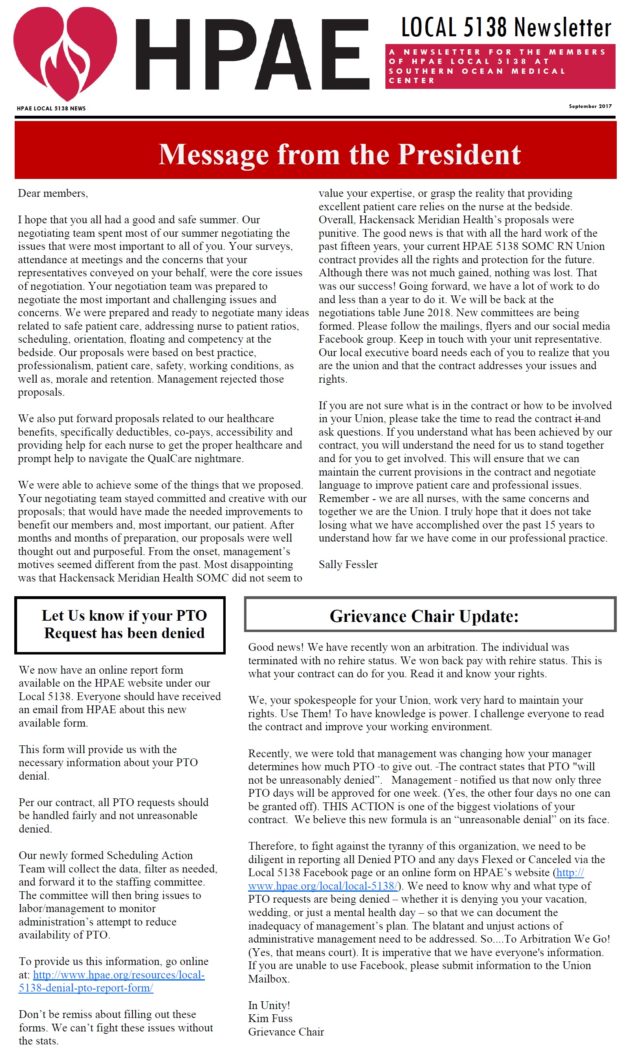 Local 5138 News - March 2024