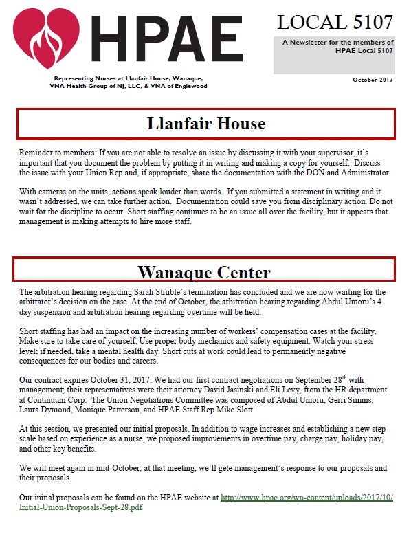 HPAE Local 5107 Newsletter - September 2024