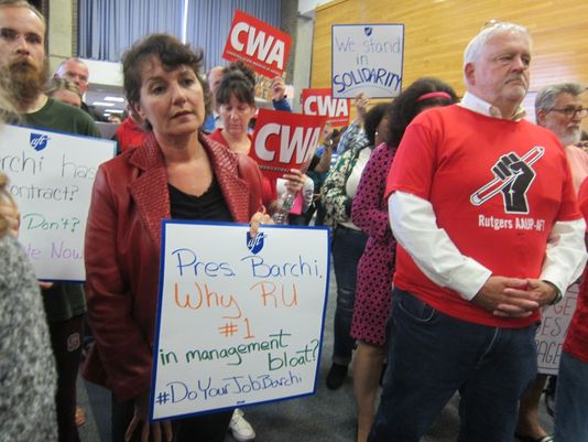 Rutgers workers rally in New Brunswick for contract negotiations