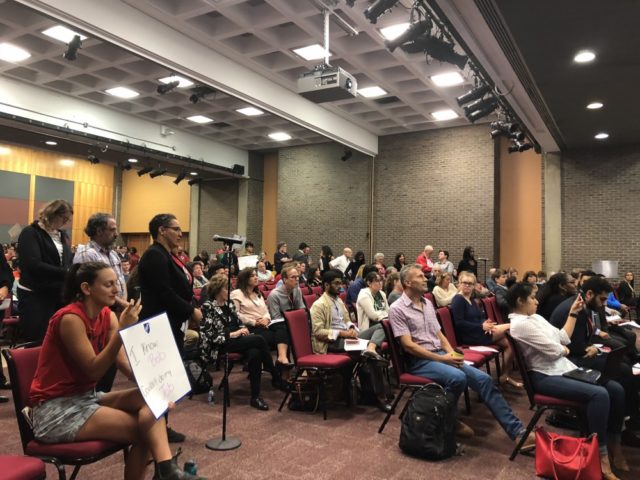 Amid student wage and faculty protest; Barchi announces free speech panel, strategies to undo RU screw