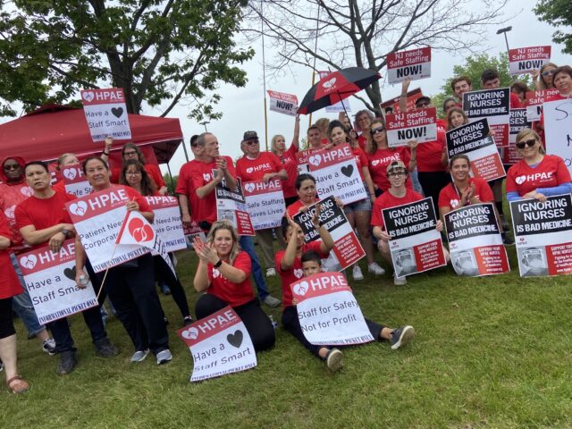HPAE Nurses hold an Informational Picket at Southern Ocean Medical Center